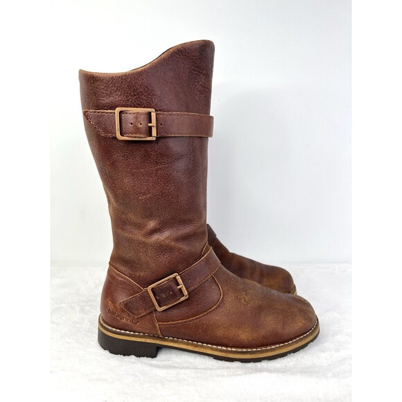 Patagonia Shoes - Patagonia Thatcher Riding Boots Distressed Brown Leather Womens 7.5 Side Zip